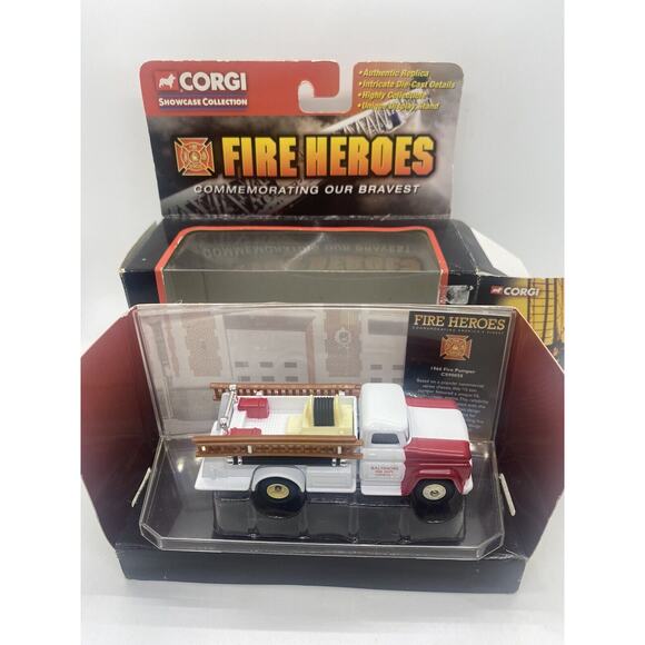 Corgi Showcase Collection Fire Heroes Baltimore Fire Dept. 1966 Fire Pumper New - Picture 8 of 11